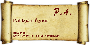 Pattyán Ágnes névjegykártya